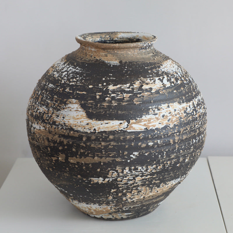 Danish-style ceramic vase ornaments living room decoration white wabi-sabi style stoneware vase creative homestay hydroponic flower vases