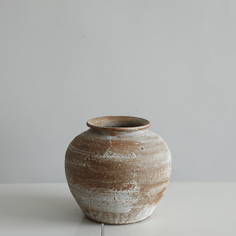 Danish-style ceramic vase ornaments living room decoration white wabi-sabi style stoneware vase creative homestay hydroponic flower vases
