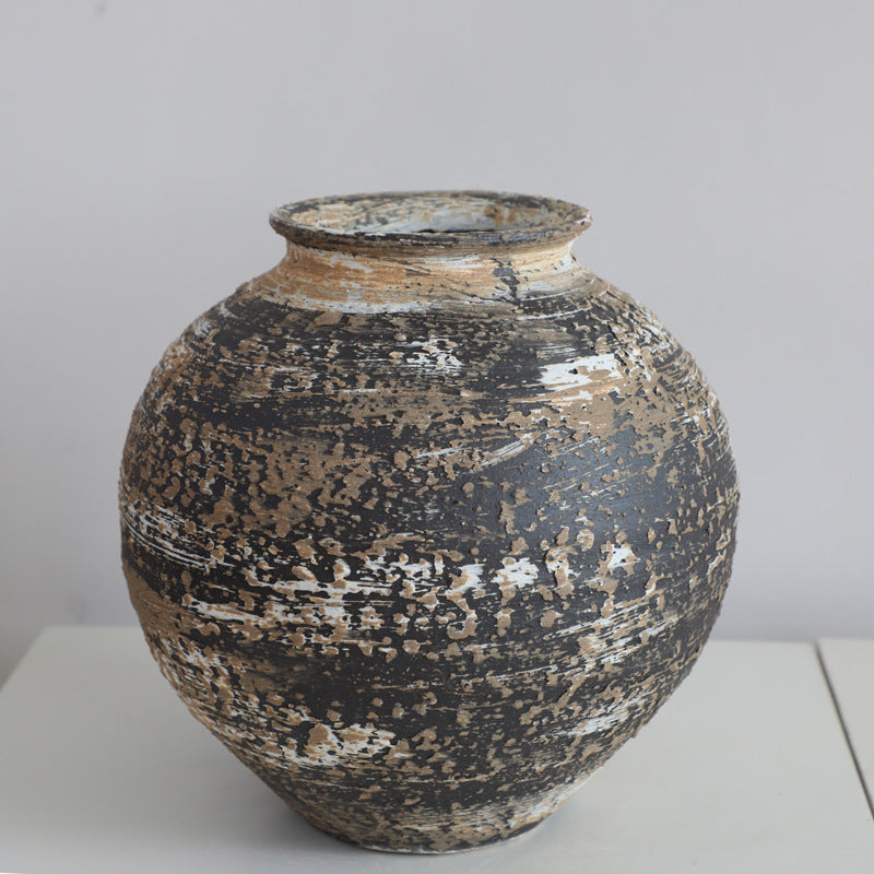 Danish-style ceramic vase ornaments living room decoration white wabi-sabi style stoneware vase creative homestay hydroponic flower vases