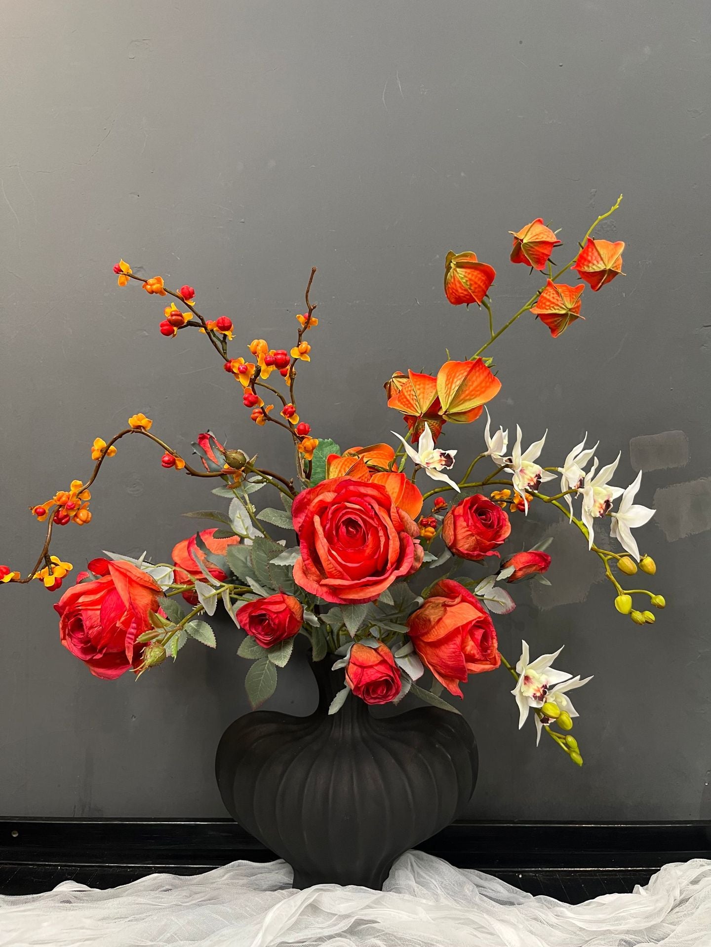 Koelreuteria paniculata fruit artificial flower golden berry high-quality display model room folk flower art ornaments wedding photography props
