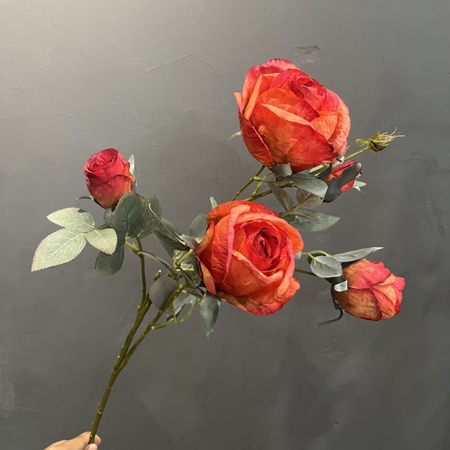 French rose artificial flowers luxury high-level simulated flower bouquet ornaments table settings living room decorative flowers