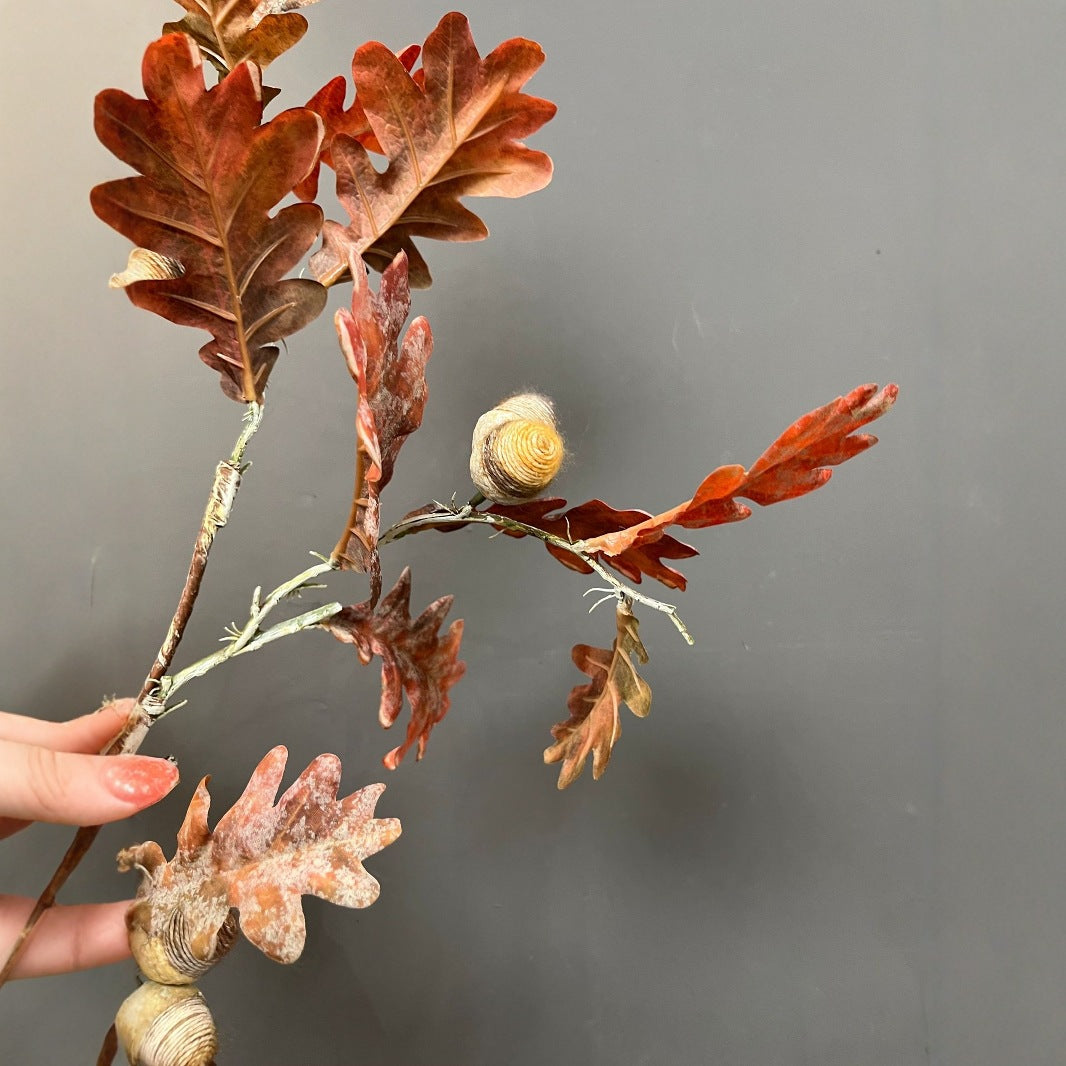 Artificial plants for home bedroom and living room decoration short triangular oak leaves office wedding settings