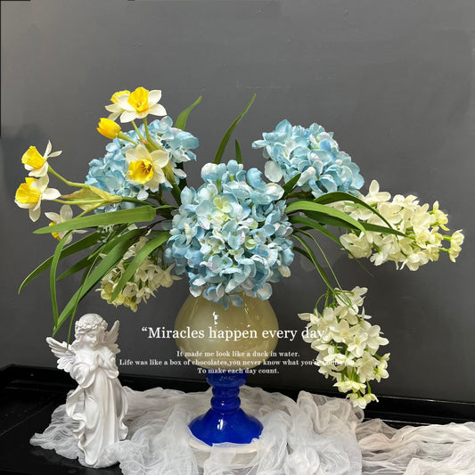 Hydrangea artificial flowers Korean-style wedding home furnishings artistic ornaments bouquets dining table coffee table floral arrangements