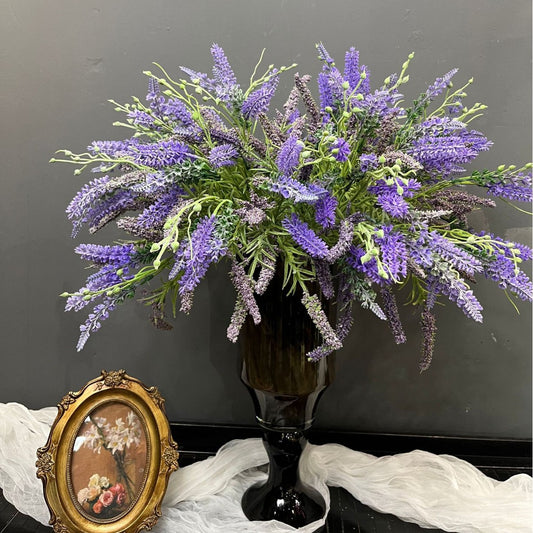 Simulated lavender hotel model room decoration plastic flower rosemary wedding bouquet decoration materials