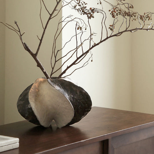 Wabi-sabi style hand-drawing carambola abstract art flower vase model room hotel homestay living room table vase furnishings