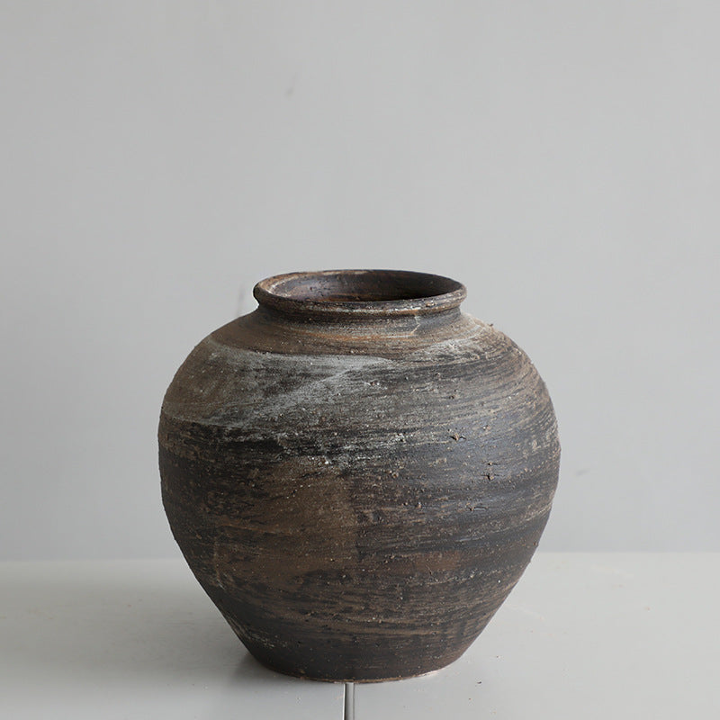 Danish-style ceramic vase ornaments living room decoration white wabi-sabi style stoneware vase creative homestay hydroponic flower vases